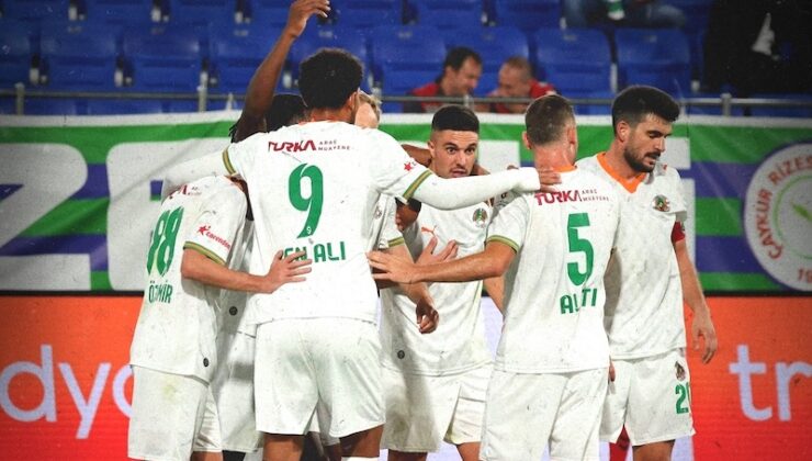 ALANYASPOR RİZE’DE KAZANDI